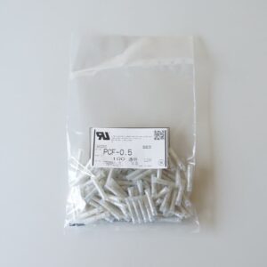 日本圧着端子　ナイロン絶縁付ギボシ接続子PCタイプ　PCF-0.5 透明（100個入り）