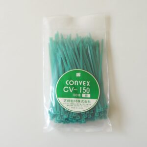 芝軽粗材　コンベックス　CV-150緑(100本入り)　結束バンド　着色タイプ