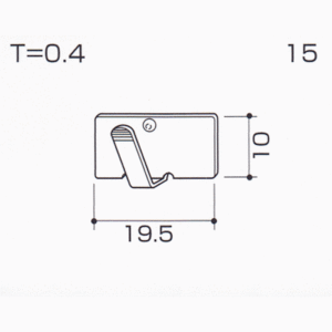 コードフックステッカー【ステンレス】　I-CFS-20-SUS （1袋＝50個）