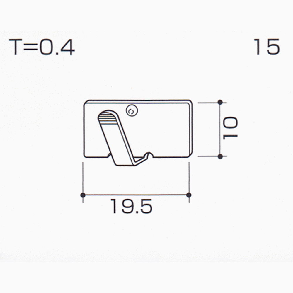 コードフックステッカー【ステンレス】　I-CFS-20-SUS （1袋＝50個）