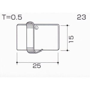 コードフックステッカー【ステンレス】　I-CFS-25-SUS （1袋＝50個）