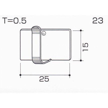 コードフックステッカー【ステンレス】　I-CFS-25-SUS （1袋＝50個）