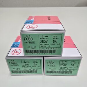 冨士端子工業　ガラス管ヒューズ　FGBO-A 250V 5A（100本入り×3）